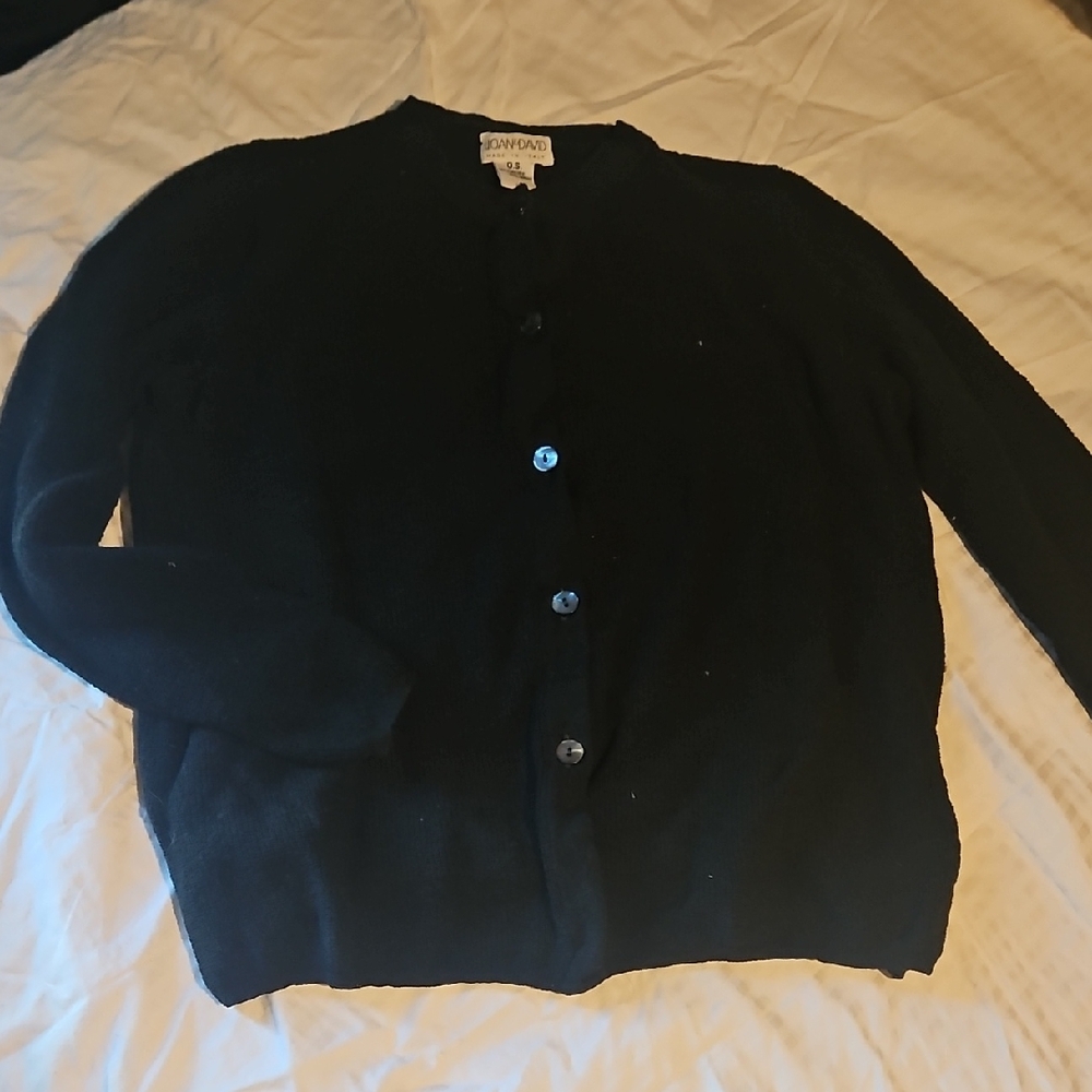 Joan & David Black Cardigan Sweater